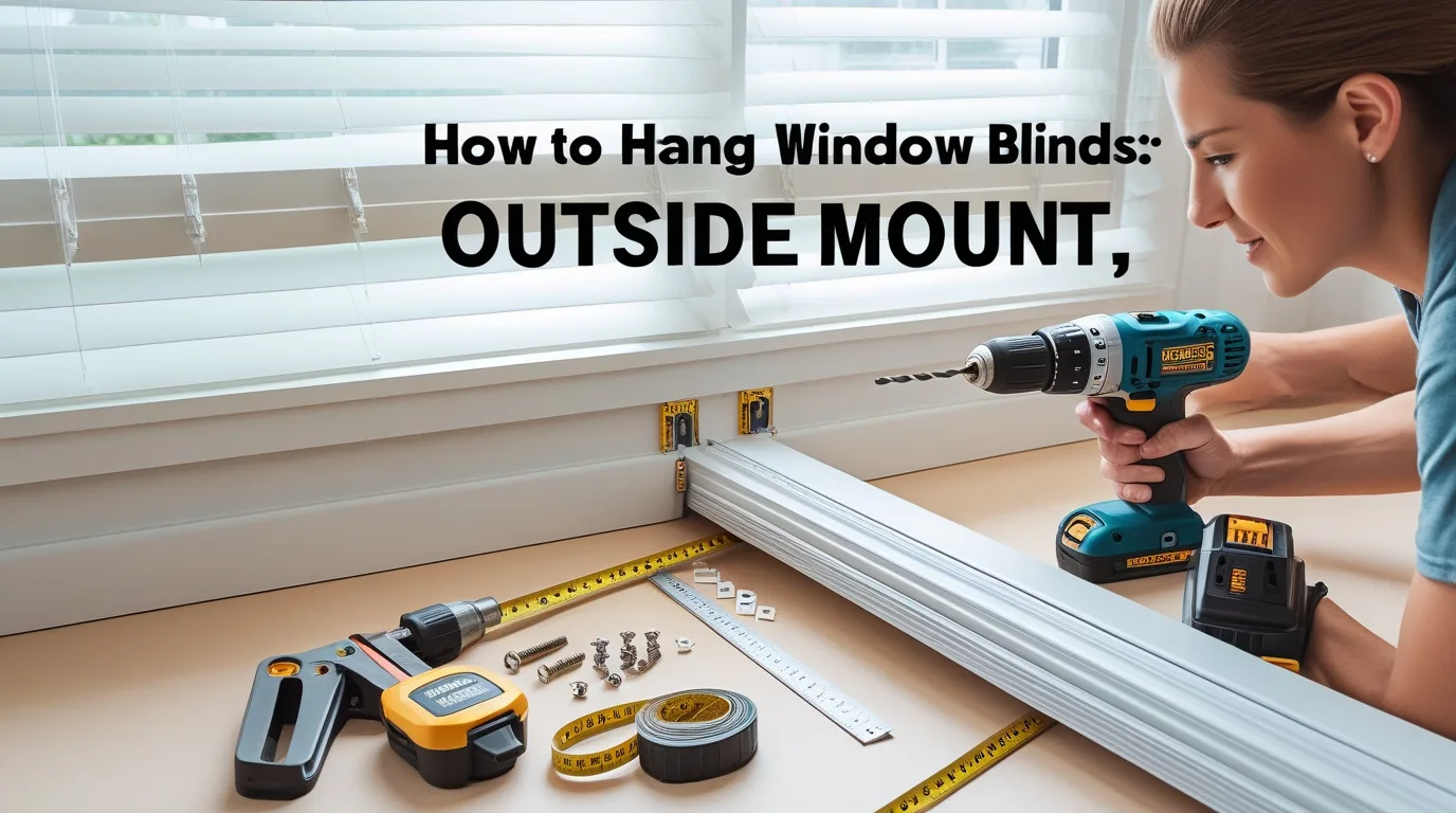 how to hang window blinds outside mount