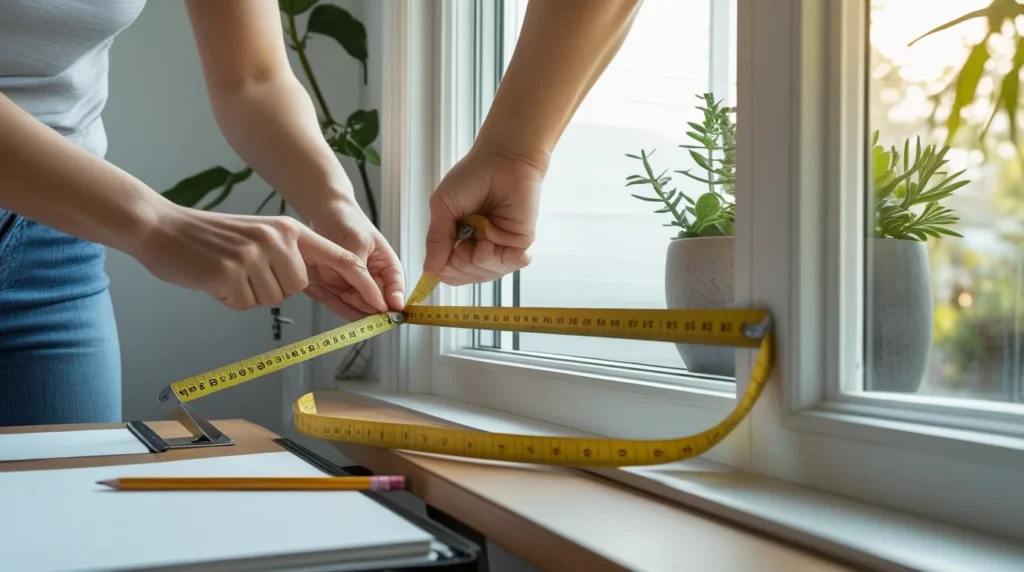 measurement before installing blinds