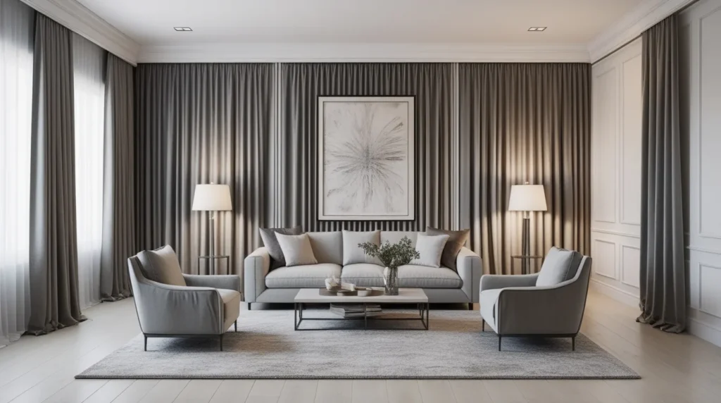 Full Wall Drapery vs. Accent Curtain Panels