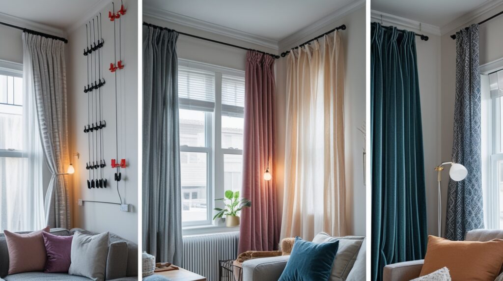 How to Hang a Curtain on a Wall Without a Rod