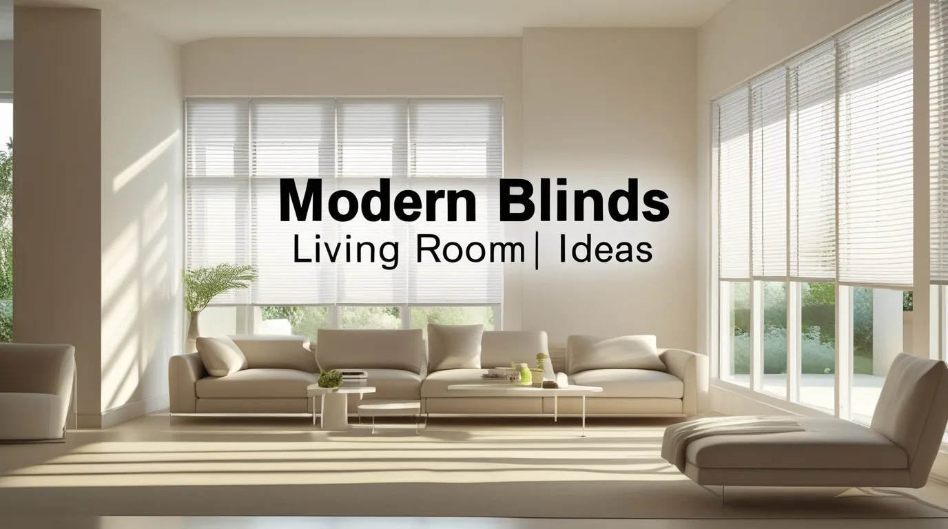 modern blinds living room